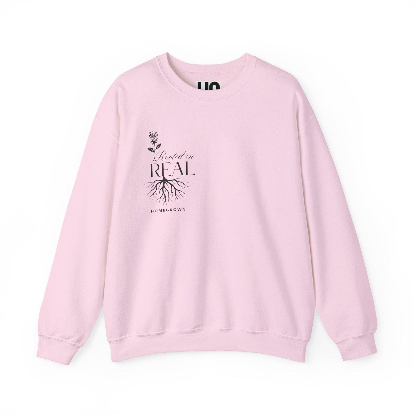 Rooted in Real Sweatshirt: Unisex Cotton-Blend Cozy Crewneck