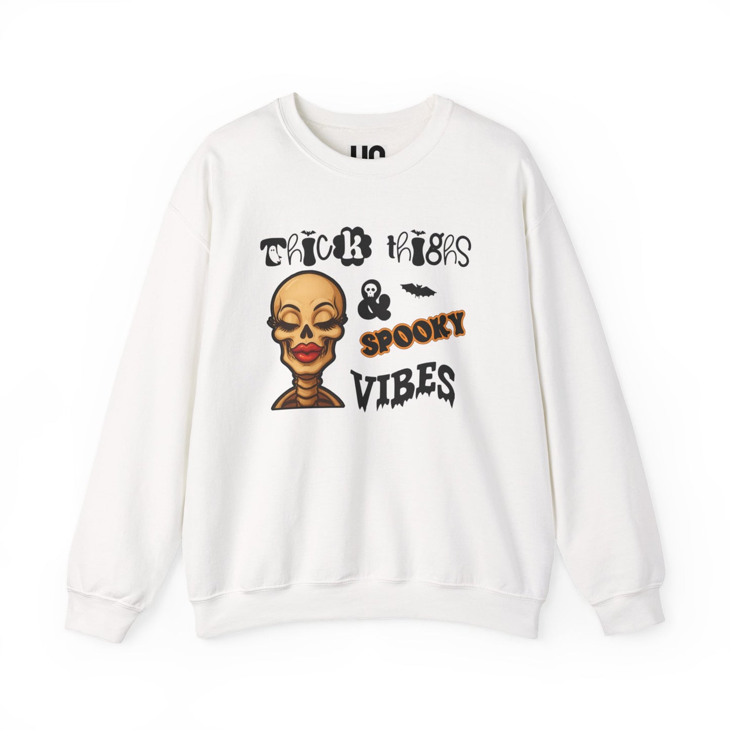 Thick Thighs & Spooky Vibes Sweatshirt, Halloween Crewneck