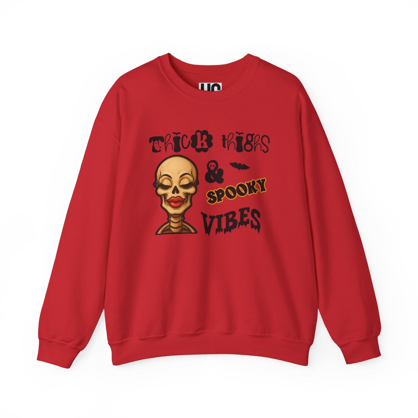 Thick Thighs & Spooky Vibes Sweatshirt, Halloween Crewneck