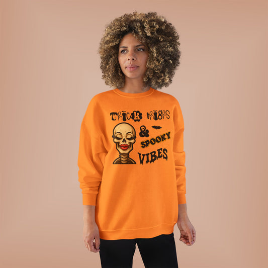 Thick Thighs & Spooky Vibes Sweatshirt, Halloween Crewneck