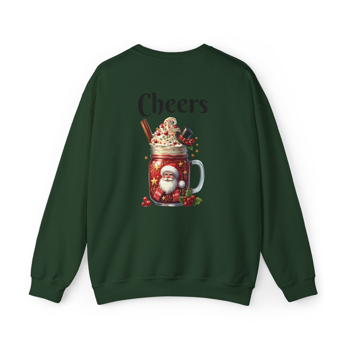 Hot Cocoa Mugs Christmas Sweatshirt | Santa Hot Chocolate Crewneck