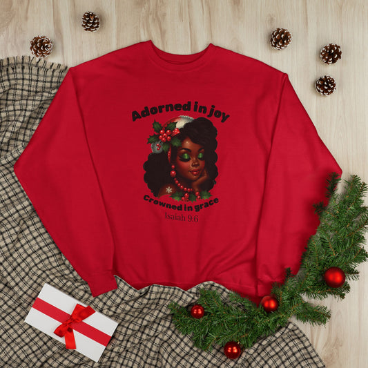 Adorned in Joy Crowned in Grace crewneck sweatshirt |Holiday
