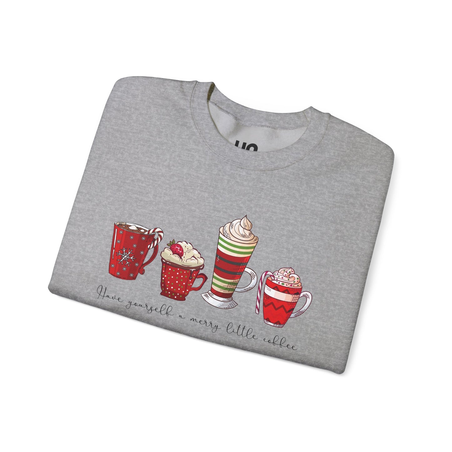 Hot Cocoa Mugs Christmas Sweatshirt | Santa Hot Chocolate Crewneck