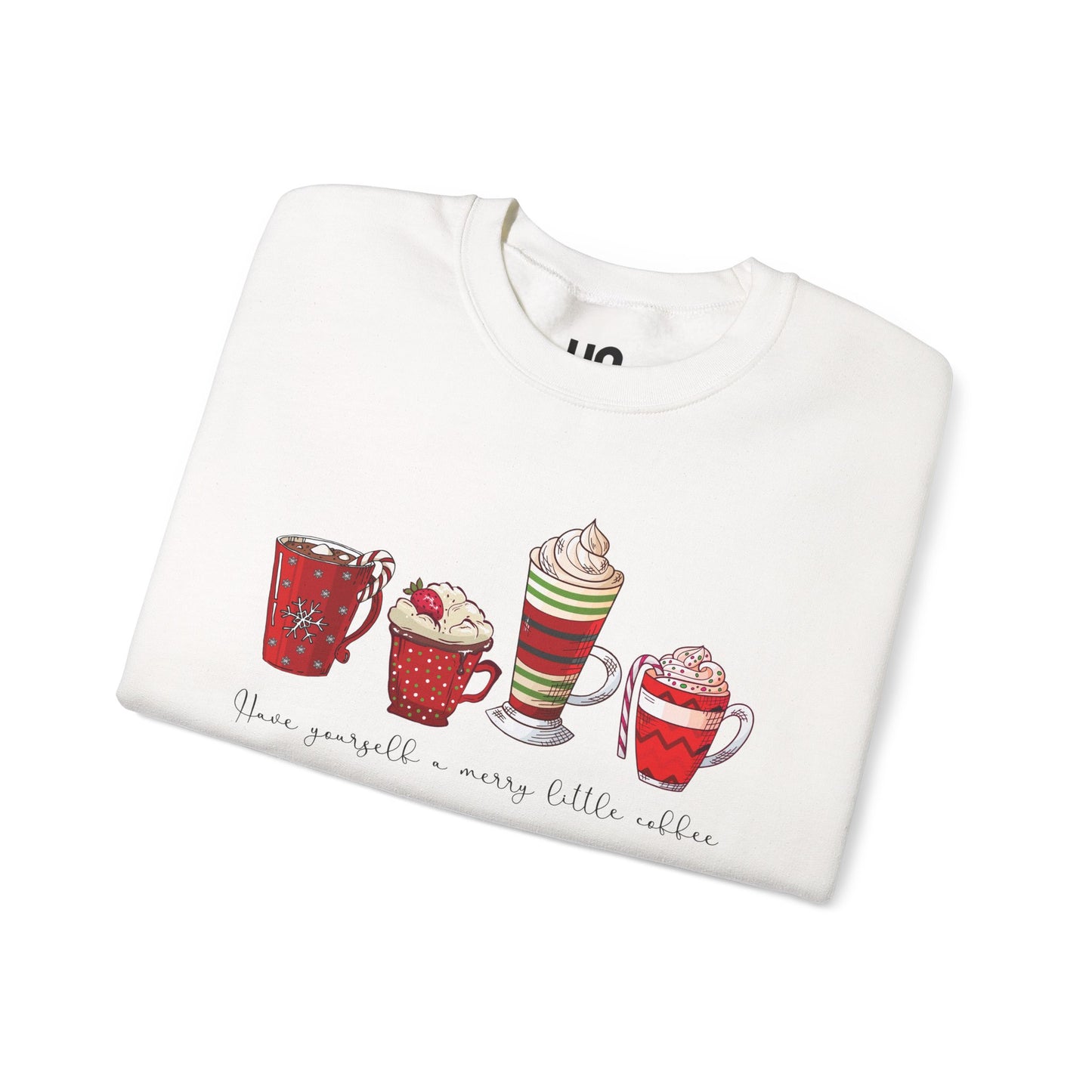 Hot Cocoa Mugs Christmas Sweatshirt | Santa Hot Chocolate Crewneck