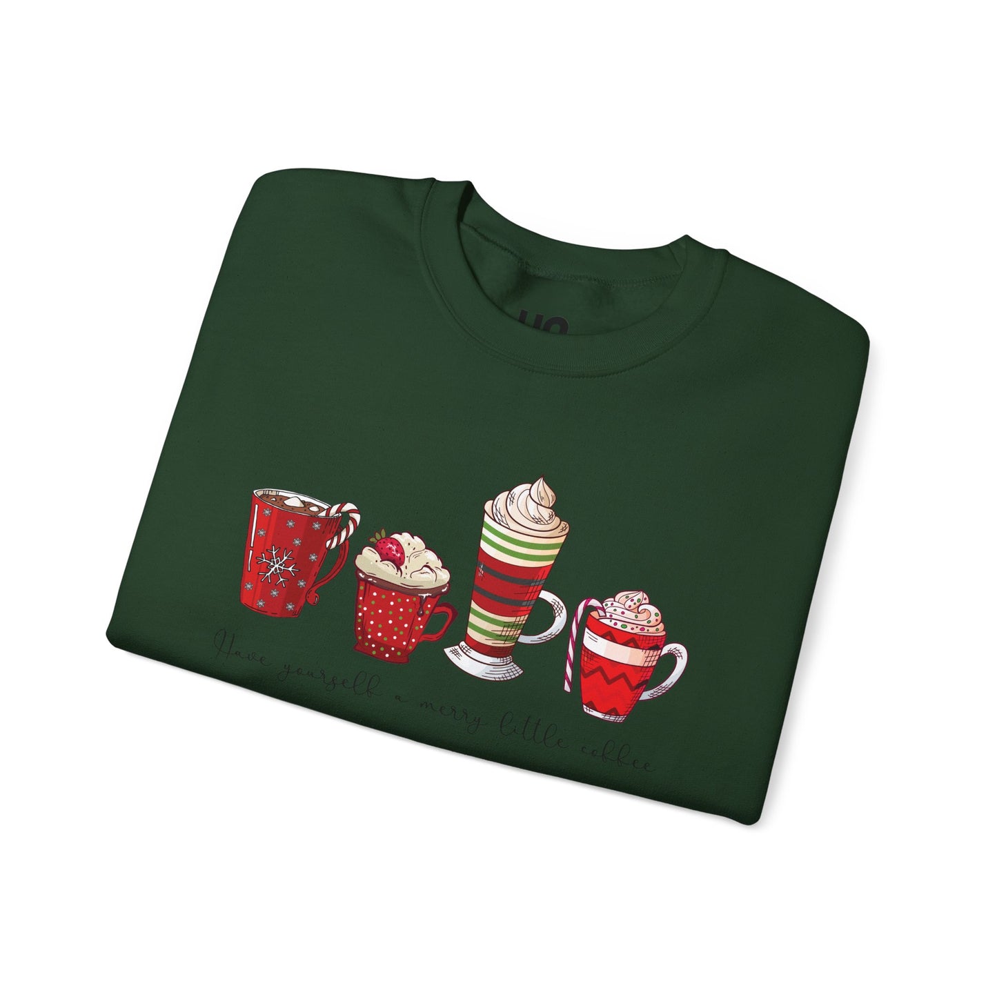 Hot Cocoa Mugs Christmas Sweatshirt | Santa Hot Chocolate Crewneck