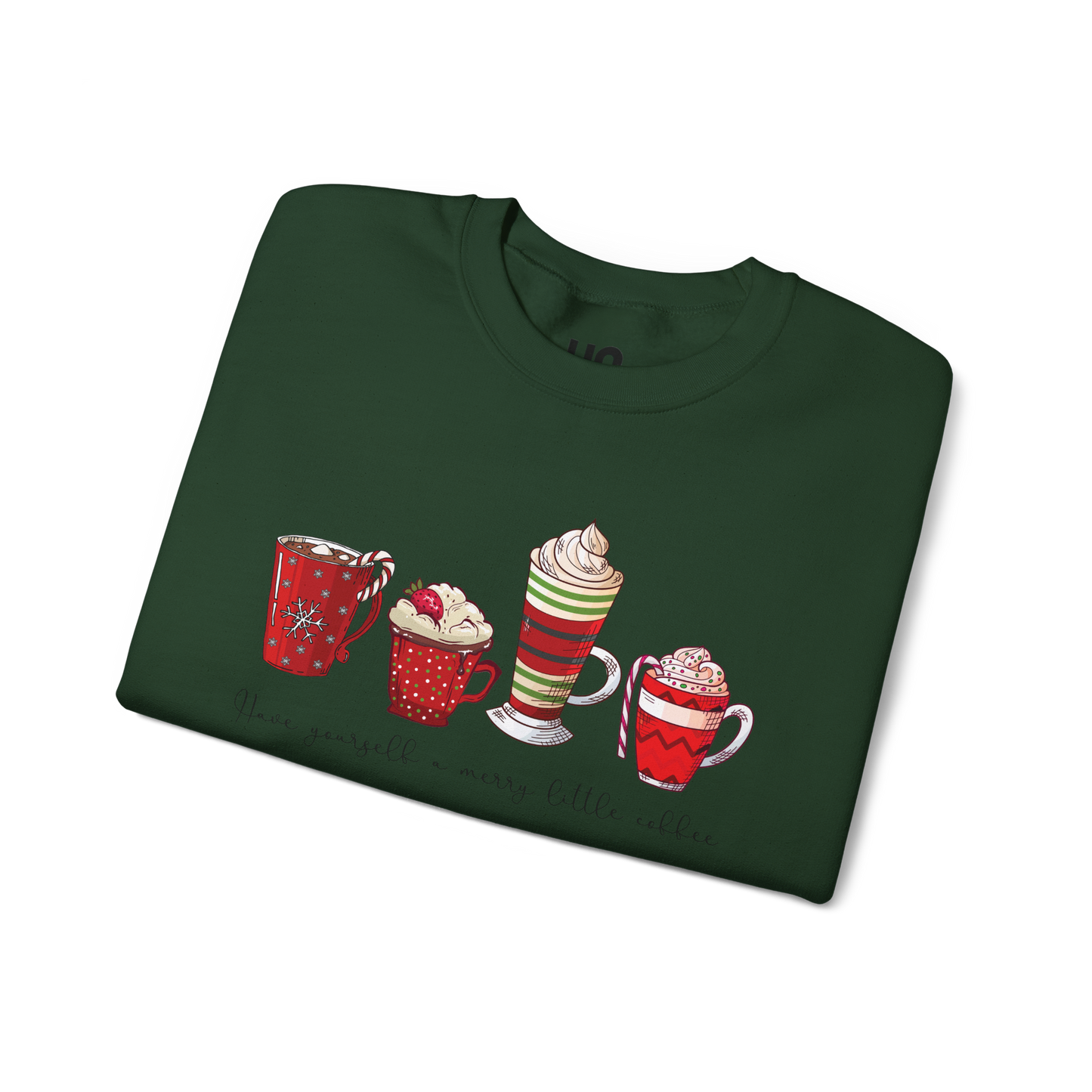 Hot Cocoa Mugs Christmas Sweatshirt | Santa Hot Chocolate Crewneck