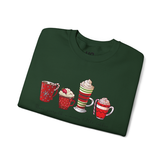 Hot Cocoa Mugs Christmas Sweatshirt | Santa Hot Chocolate Crewneck
