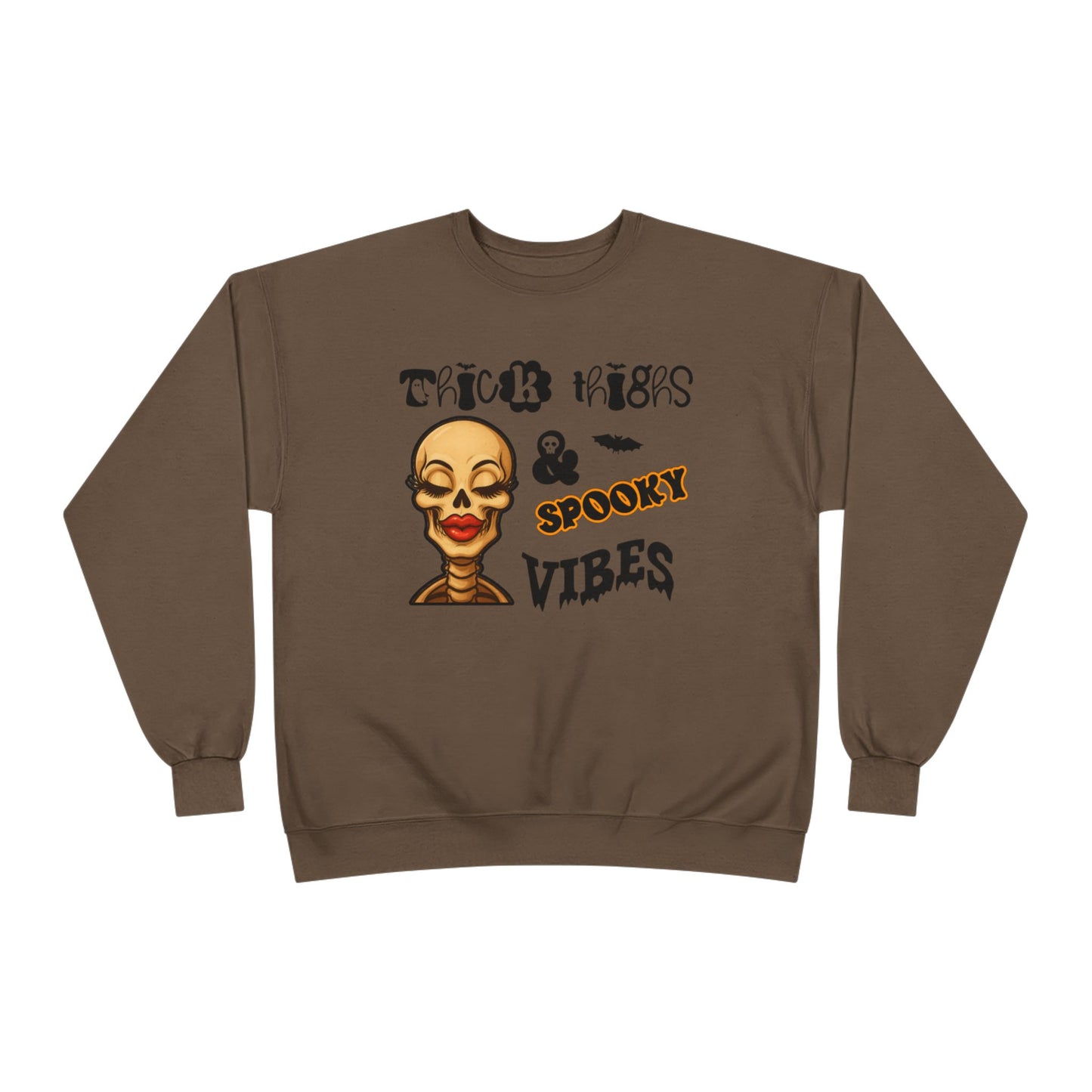 Thick Thighs & Spooky Vibes Sweatshirt, Halloween Crewneck