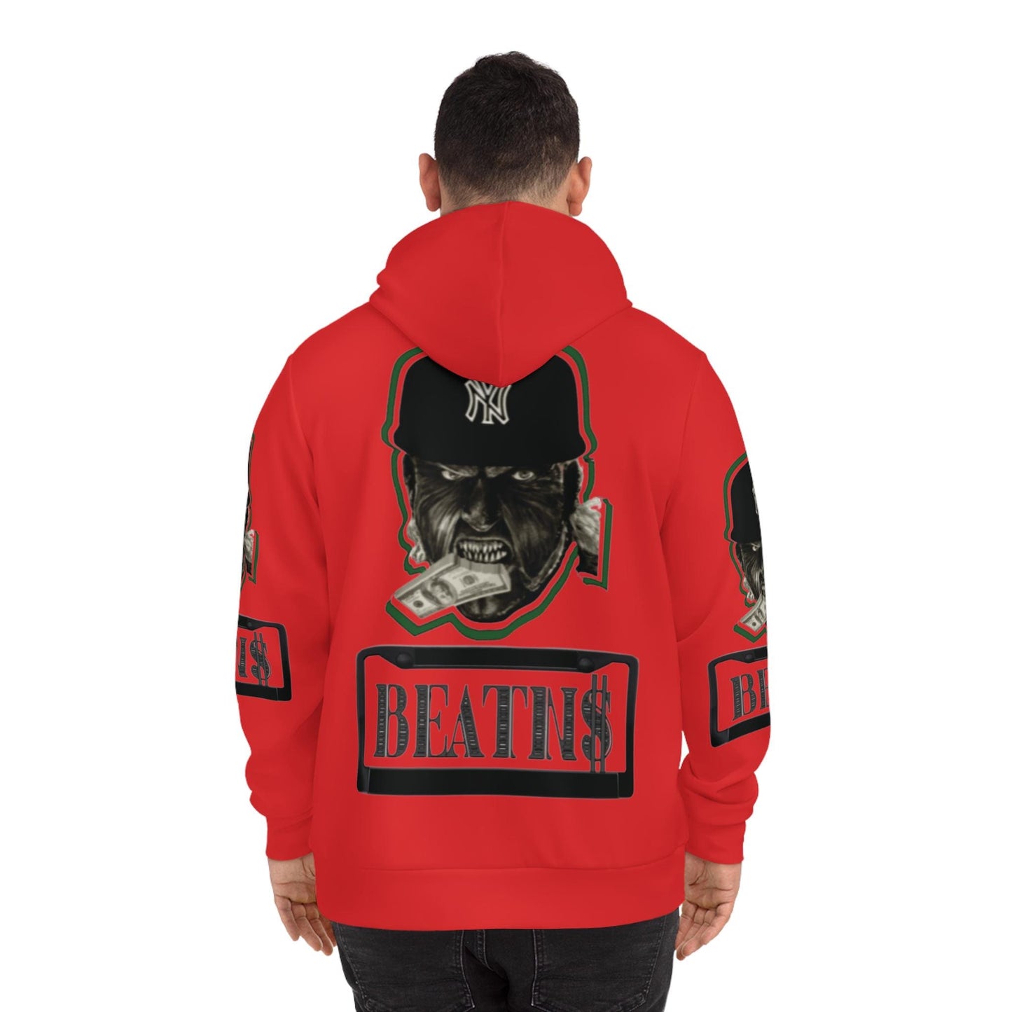 BEATN Money All-Over-Print Hoodie: Unisex Polyester-Cotton Blend