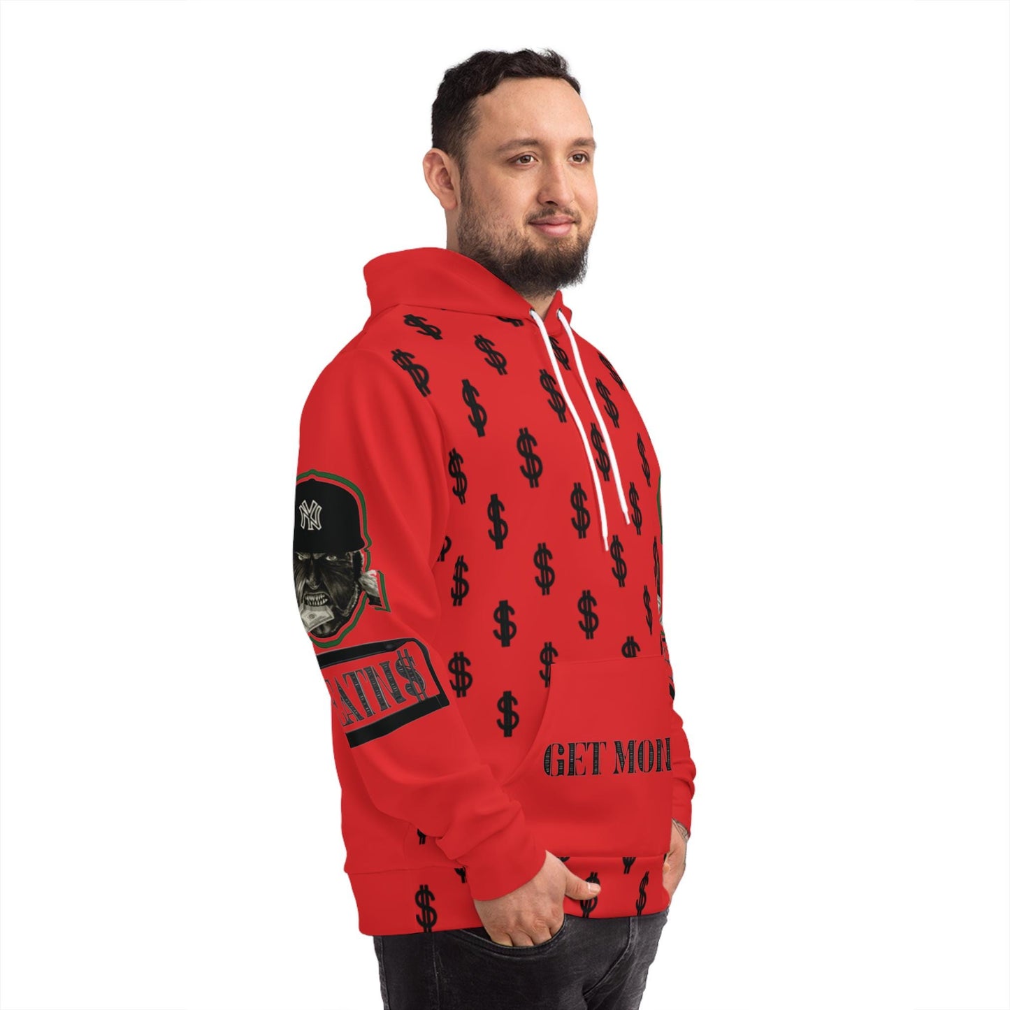 BEATN Money All-Over-Print Hoodie: Unisex Polyester-Cotton Blend