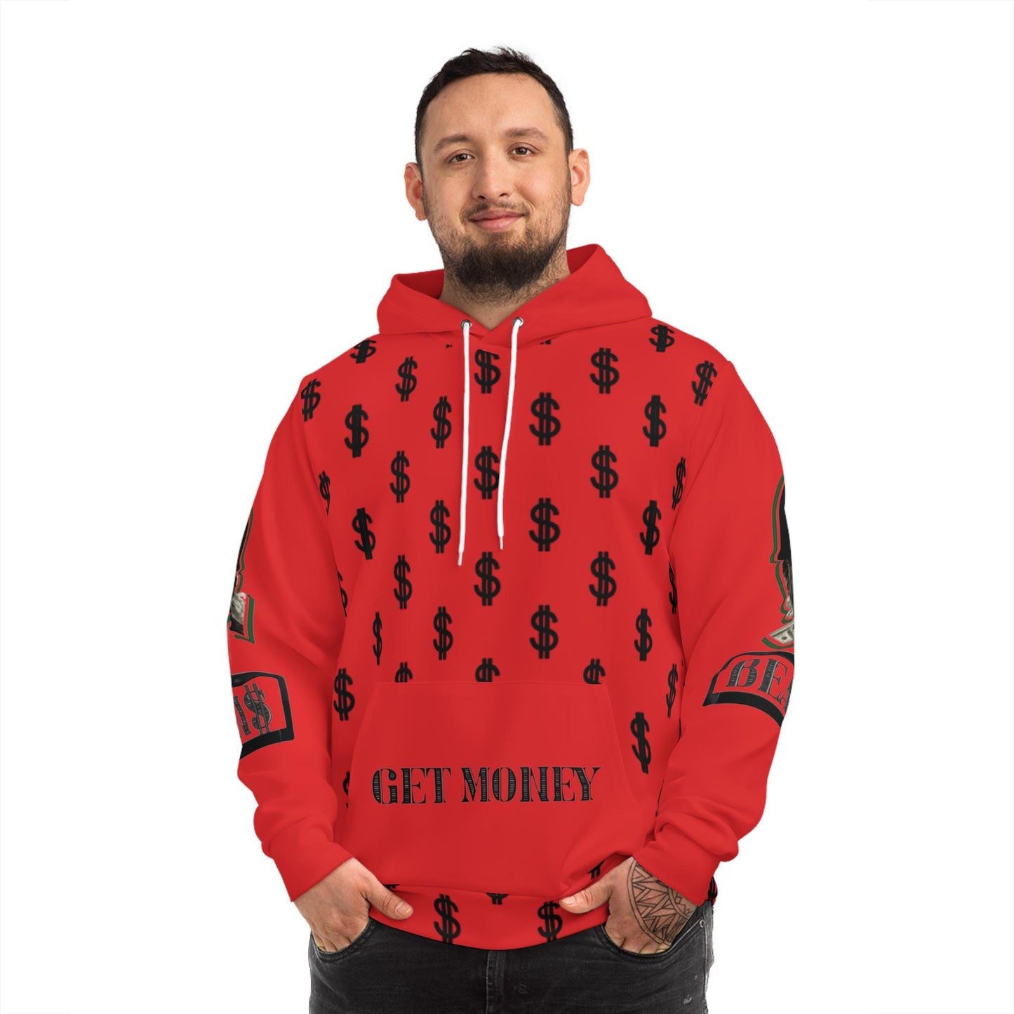 BEATN Money All-Over-Print Hoodie: Unisex Polyester-Cotton Blend