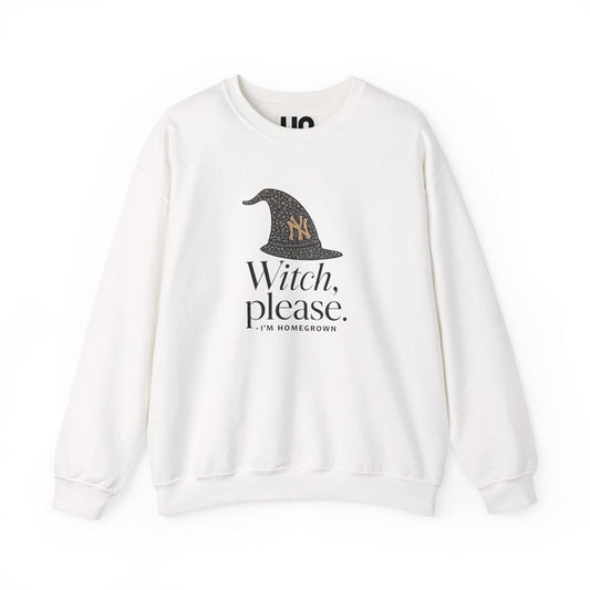 Witch Please Crewneck Sweatshirt: Spooky Season Fall Apparel