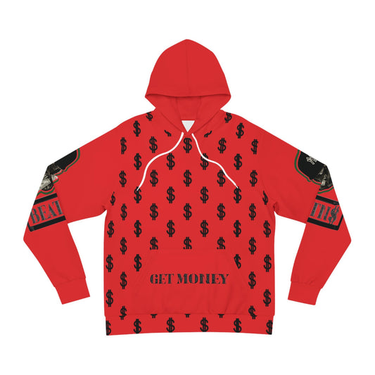 BEATN Money All-Over-Print Hoodie: Unisex Polyester-Cotton Blend