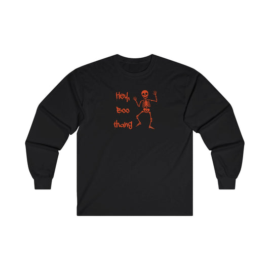 Halloween "Hey boo thang" long sleeve tee